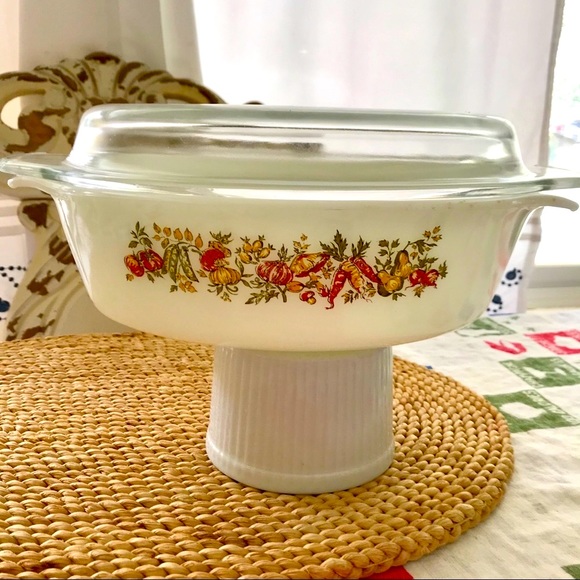 vintage Other - ANCHOR HOCKING OVAL BAKING DISH LID VINTAGE SPICE